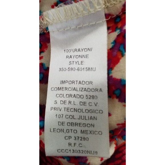 Roper Diamond Print Snap Front Top Boho Contrast Trim Small - Picture 6 of 6